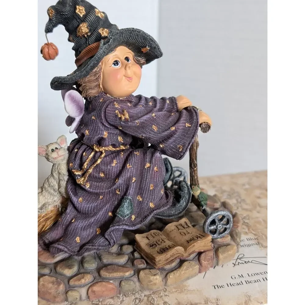 Boyds Bears Wee Folkstone Hilda Witch in Training w Scaredy Cat & Ezra Figurine